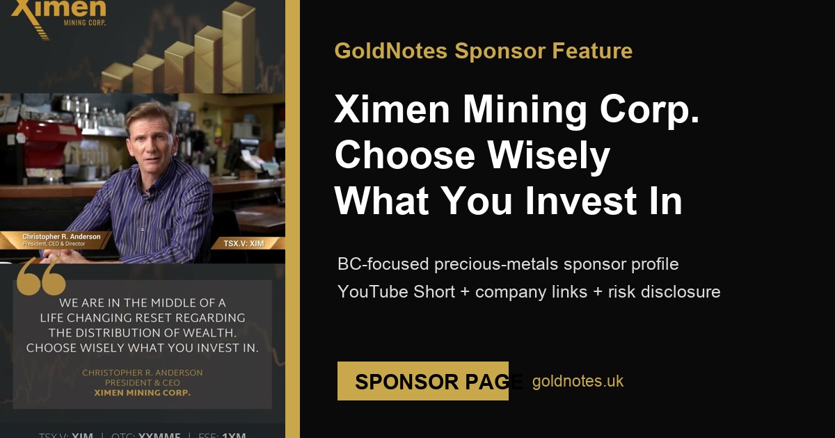 Ximen Mining Corp sponsor feature card